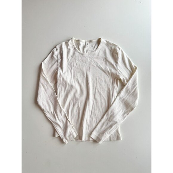 Lot of 2 KOTN Size S Cotton Tops - Fitted Jersey T-Shirt & Long Sleeve Cozy Polo - Picture 12 of 16